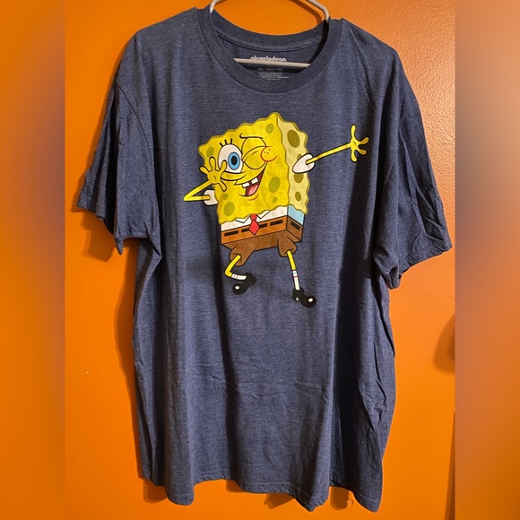 Nickelodeon Shirts Mens Xxl Spongebob Squarepants Tshirt Blue